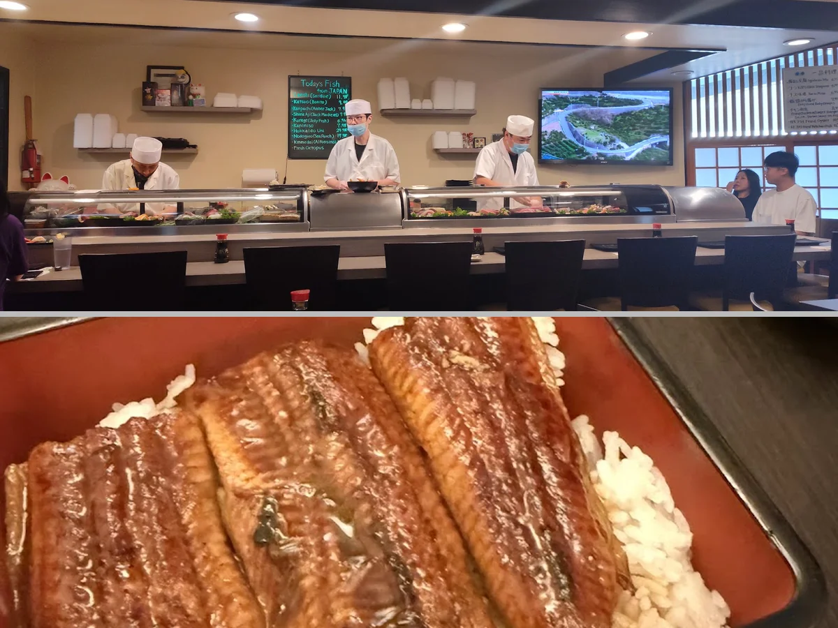 Japanese dishes served in a casual dining room.